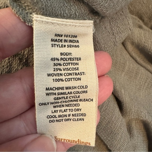 Soft Surroundings Lanai Lounge Pants Joggers Bay Leaf Green Patch Cargo Pockets - Picture 10 of 10